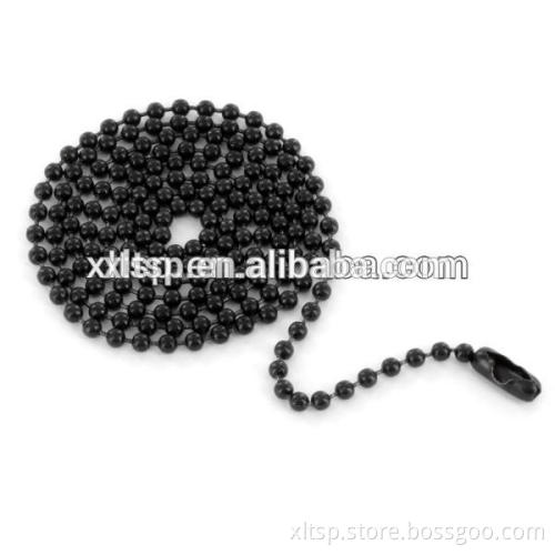 Custom size black necklace chain high qualtiy stainless steel ball chain roll